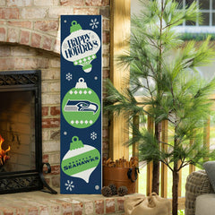 47" Double Sided Leaner, Seattle Seahawks, Christmas, NFL, Home