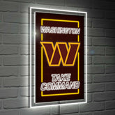 Washington Commanders NFL Football Rectangle Neolite LED Decor, NFL, Home