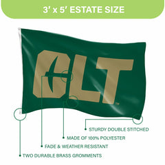 University of North Carolina, Charlotte Single Sided Flag w/ 2 Grommet, Home
