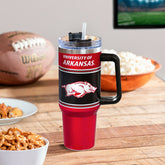 40oz Stainless Steel Canyon Cup w/ Straw, University of Arkansas, Home, Collegiate