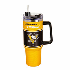 40oz Stainless Steel Canyon Cup w/ Straw, Pittsburgh Penguins, Home, NHL