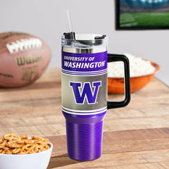 40oz Stainless Steel Canyon Cup w/ Straw, Universitiy of Washington, Home, Collegiate