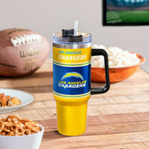 40oz Stainless Steel Canyon Cup w/ Straw, Los Angeles Chargers, Home