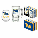 University of Pittsburgh, Stemless 17OZ Glass & Tankard 16OZ Gift Set, Home, Collegiate