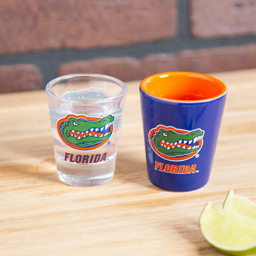 University of Florida 4-Piece Ceramic and Glass 2oz. Shot Glass Set, Home, Collegiate