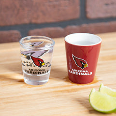 Arizona Cardinals 4-Piece Ceramic and Glass 2oz. Shot Glass Set, Home