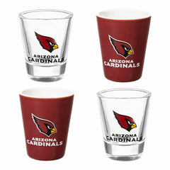 Arizona Cardinals 4-Piece Ceramic and Glass 2oz. Shot Glass Set, Home