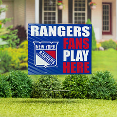 New York Rangers Coroplast Yard Sign "Fans Play Here", NHL, Home