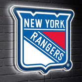 New York Rangers LED Wall Decor, Glazelite, Logo, NHL, Home