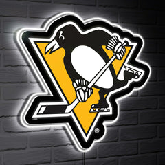 Pittsburgh Penguins LED Wall Decor, Glazelite, Logo, NHL, Home