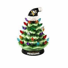 8" LED Ceramic Christmas Tree, Pittsburgh Penguins, NHL, Home