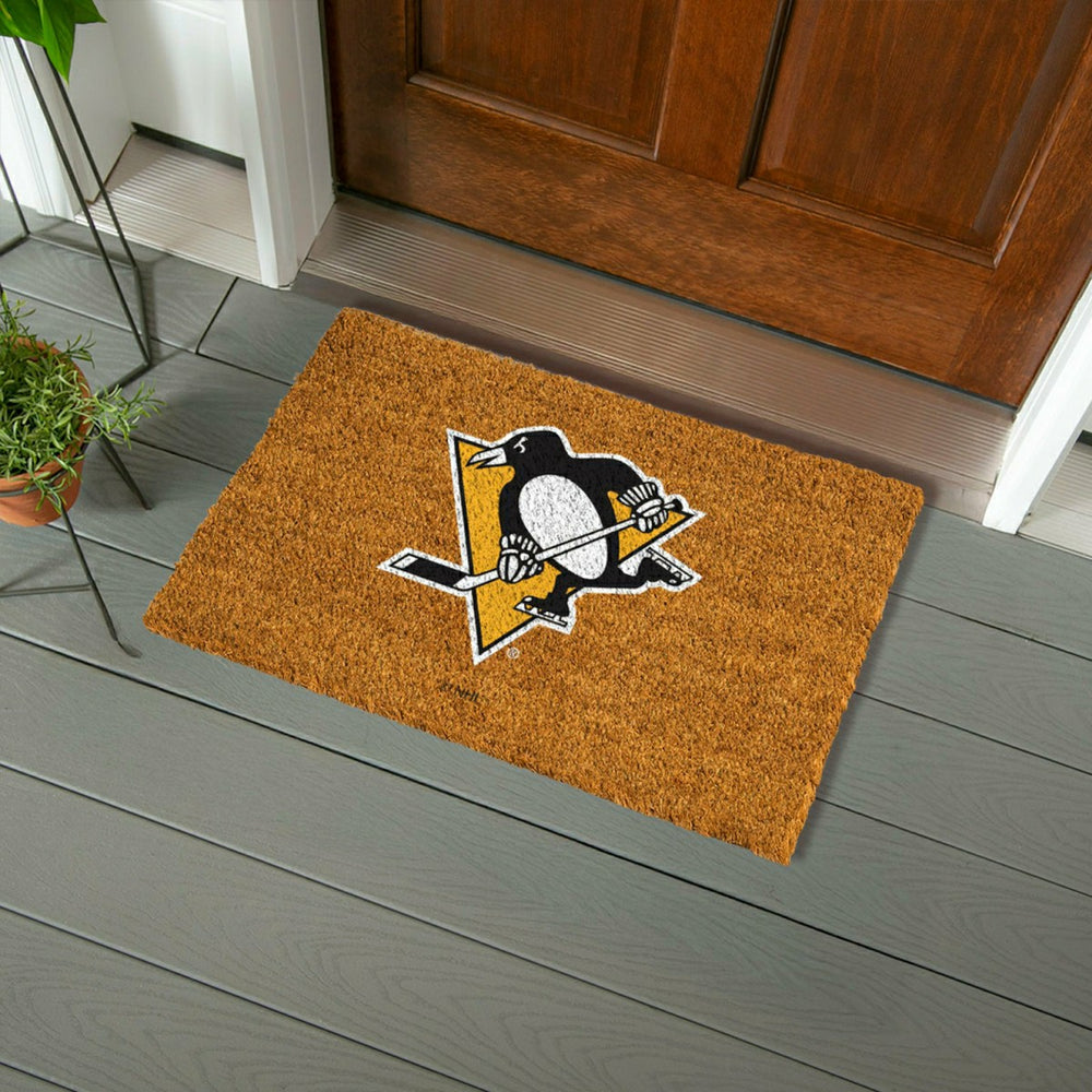 Coir Mat, 16"x28", Pittsburgh Penguins, NHL