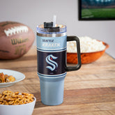 40oz Stainless Steel Canyon Cup w/ Straw, Seattle Kraken, NHL, Home