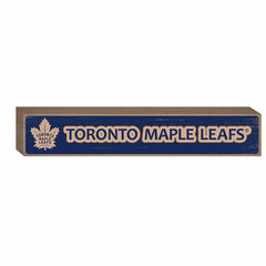Toronto Maple Leafs Engraved Wood Sign, 3.5" x 18", NHL, Home