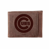 Chicago Cubs Front Pocket Wallet w/ RFID Blocking Brown, MLB, Home