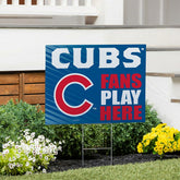 Chicago Cubs Coroplast Yard Sign "Fans Play Here", MLB, Home