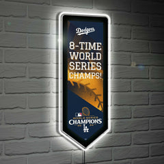 Los Angeles Dodgers LED Wall Decor, Pennant, World Series Champions 20, MLB