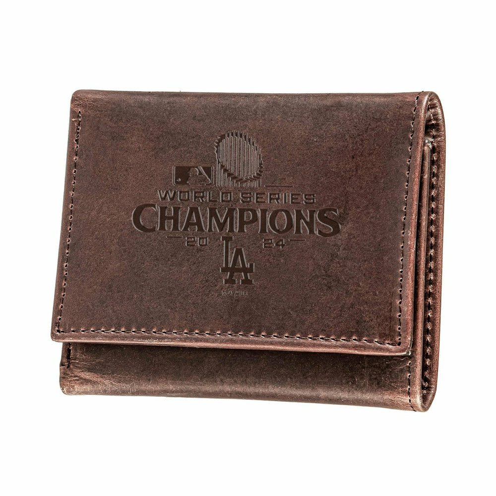 Los Angeles Dodgers Tri-Fold Wallet, Brown, World Series Champions 202, MLB, Home