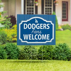 Los Angeles Dodgers Coroplast Yard Sign, "Fans Welcome", MLB, Home