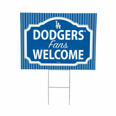 Los Angeles Dodgers Coroplast Yard Sign, "Fans Welcome", MLB, Home