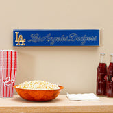 Los Angeles Dodgers Engraved Wood Sign, 3.5" x 18", MLB, Home