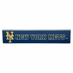 New York Mets Engraved Wood Sign, 3.5" x 18", MLB, Home