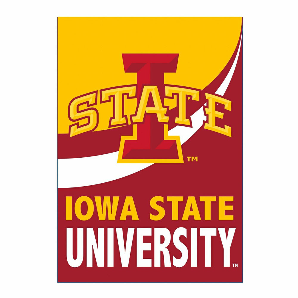 Iowa State University Burlap Flag House Size, Sale, Collegiate, Home