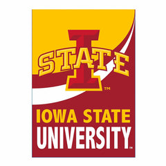 Iowa State University Burlap Flag House Size, Sale, Collegiate, Home