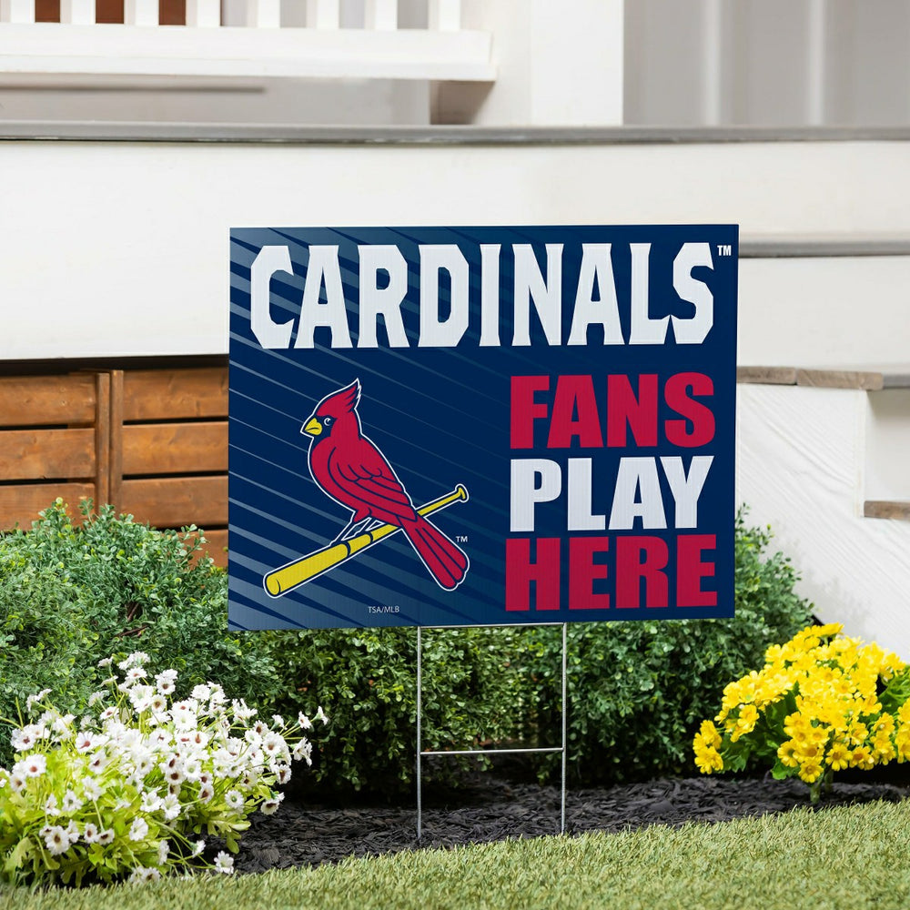 St Louis Cardinals Coroplast Yard Sign "Fans Play Here", MLB, Home