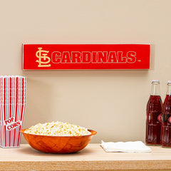 St Louis Cardinals Engraved Wood Sign, 3.5" x 18", MLB, Home