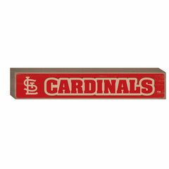 St Louis Cardinals Engraved Wood Sign, 3.5" x 18", MLB, Home