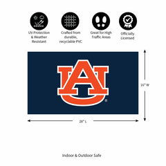 Full Color PVC Mat, 16" x 28", Auburn University, Collegiate