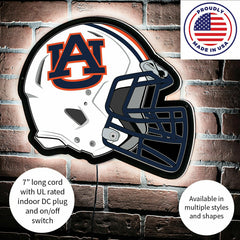LED Wall Decor, Helmet, Auburn University, Collegiate, Home