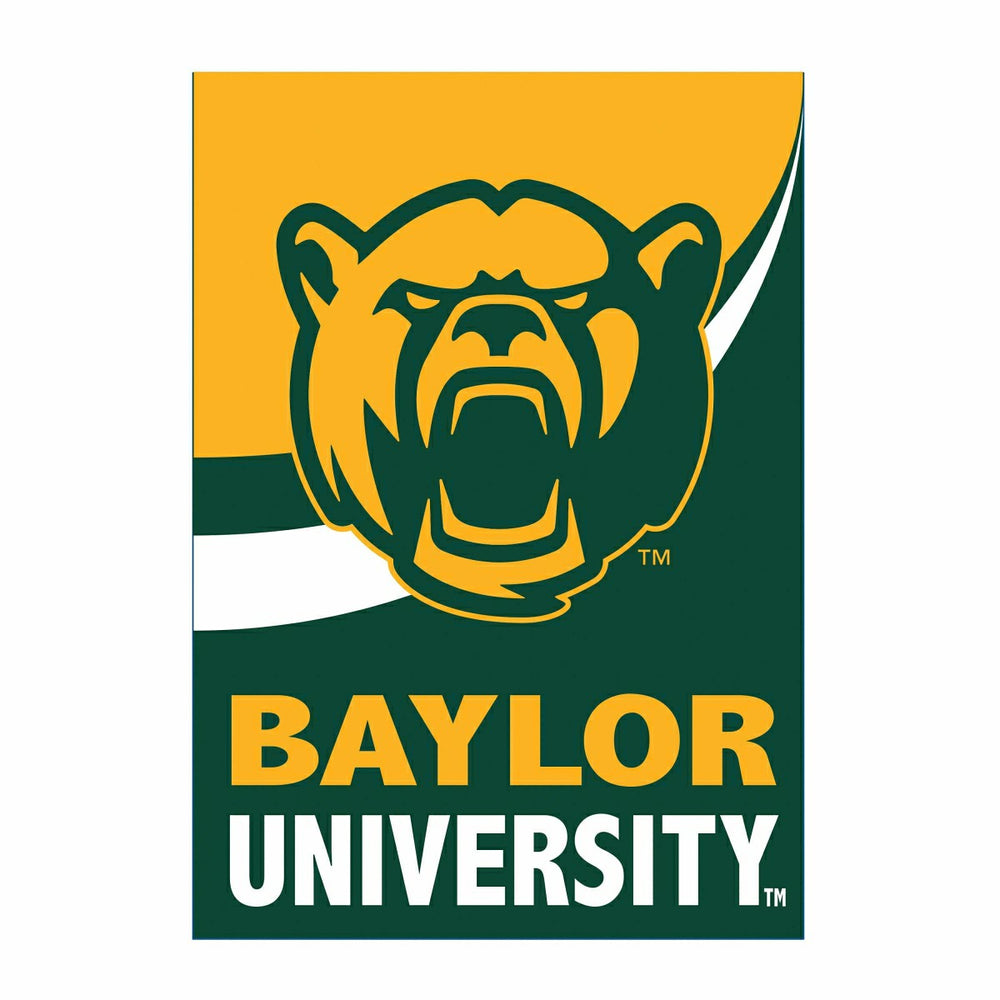 Baylor University Burlap Flag House Size, Collegiate, Home
