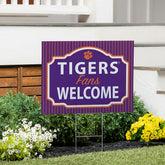 Clemson University Coroplast Yard Sign, "Fans Welcome", Collegiate, Home