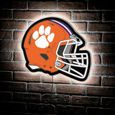 LED Wall Decor, Helmet, Clemson University, Collegiate, Home