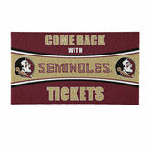 28" x 16" PVC Trapper Mat, Come Back with Tickets, Florida State Unive, Collegiate
