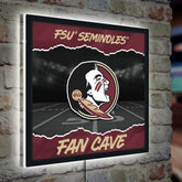Florida State University 23"H x 23"L LED Wall Decor, Edgelite, Square, Collegiate, Home