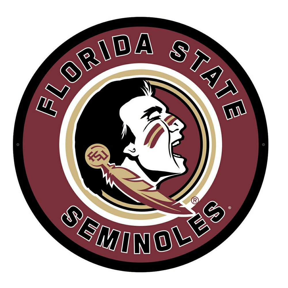LED Wall Decor, Round, Florida State University, Collegiate, Home