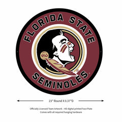 LED Wall Decor, Round, Florida State University, Collegiate, Home
