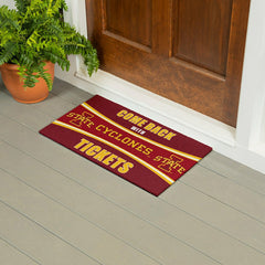 28" x 16" PVC Trapper Mat, Come Back with Tickets, Iowa State Universi, Collegiate