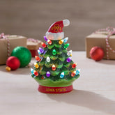8" LED Ceramic Christmas Tree, Iowa State, Collegiate, Home