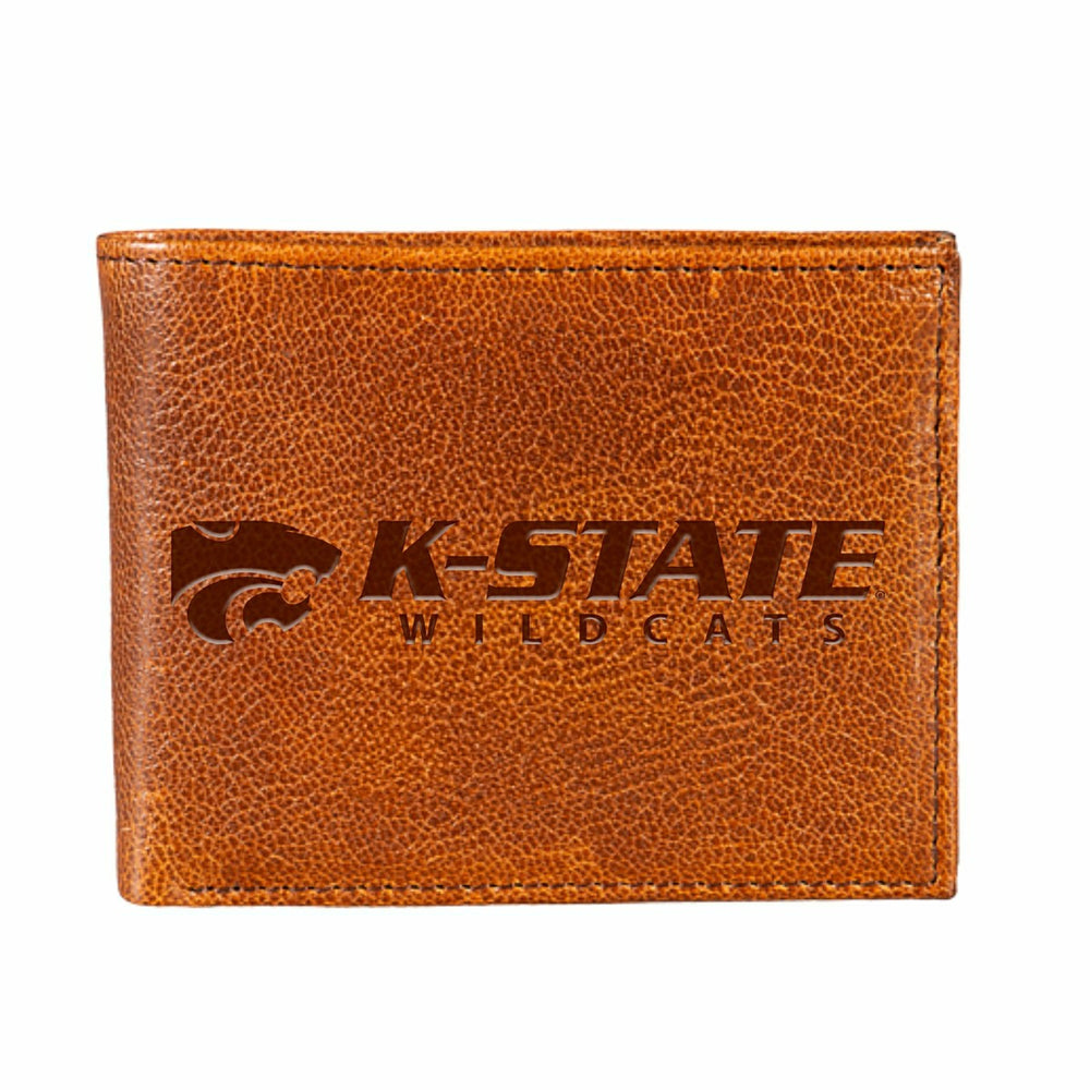 Kansas State University, Embossed 100% Genuine Tumbled Leather Passcas, Collegiate, Home
