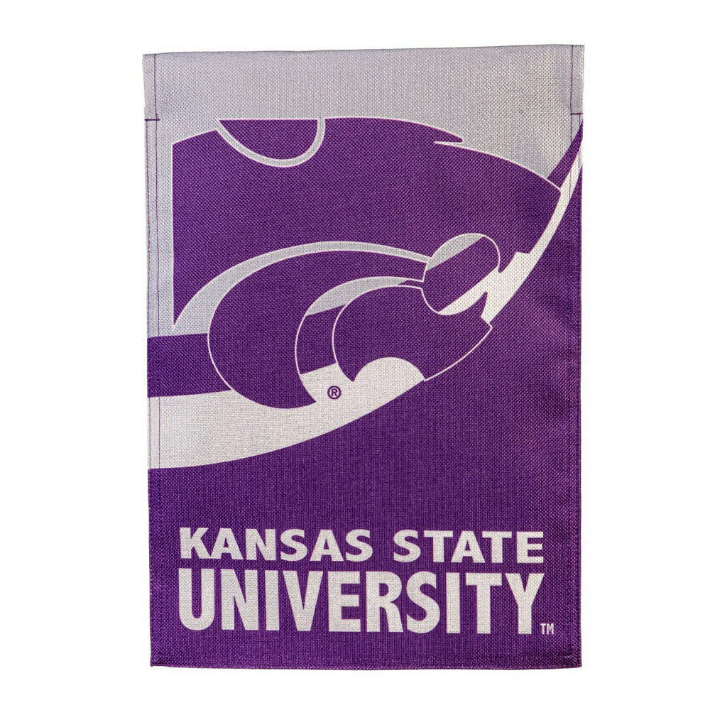 Kansas State University Burlap Flag GDN Size, Collegiate, Home