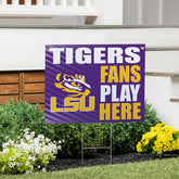 Louisiana State University Coroplast Yard Sign "Fans Play Here", Collegiate, Home