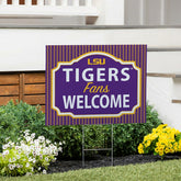 Louisiana State University Coroplast Yard Sign, "Fans Welcome", Collegiate, Home