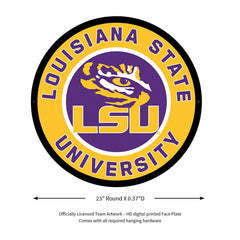 LED Wall Decor, Round, Louisiana State University, Collegiate, Home