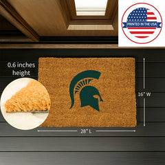 Coir Mat, 16"x28", Michigan State University, Collegiate