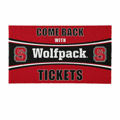 28" x 16" PVC Trapper Mat, Come Back with Tickets, North Carolina Stat, Collegiate