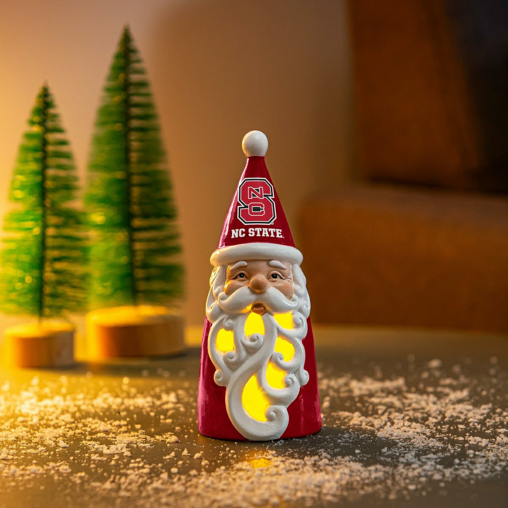 North Carolina State University Santa LED Statuary, 8", Collegiate, Home